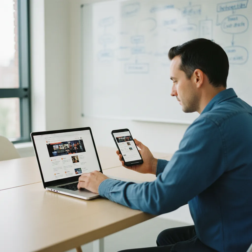 Tests post-migration sur desktop et mobile pour valider le bon fonctionnement du site