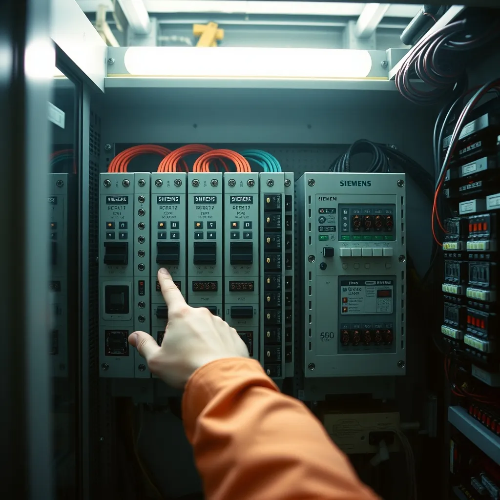 Armoire électrique équipée d'automates programmables industriels Siemens