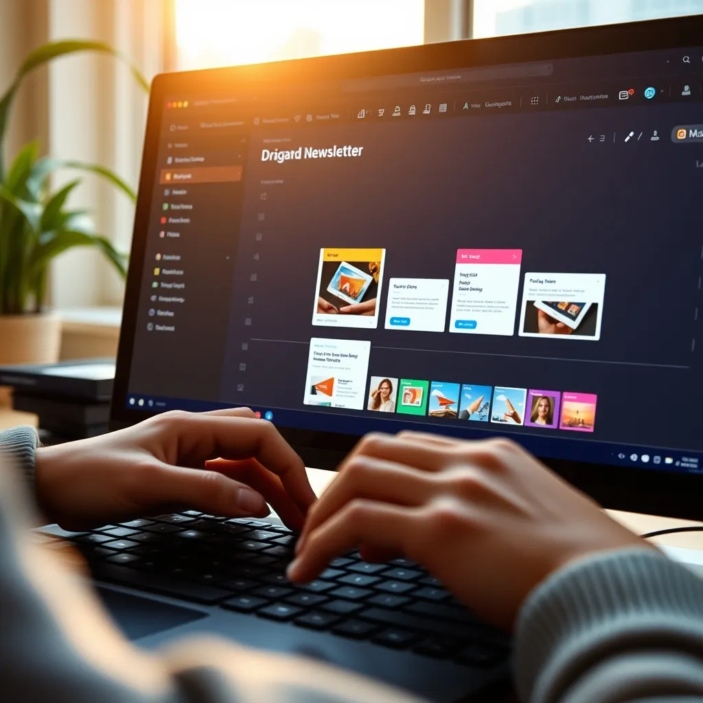 Éditeur drag-and-drop pour créer une campagne emailing