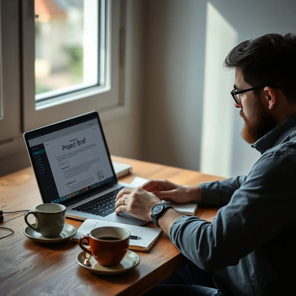 La phase de cadrage commence par l'analyse du brief client sur le terrain