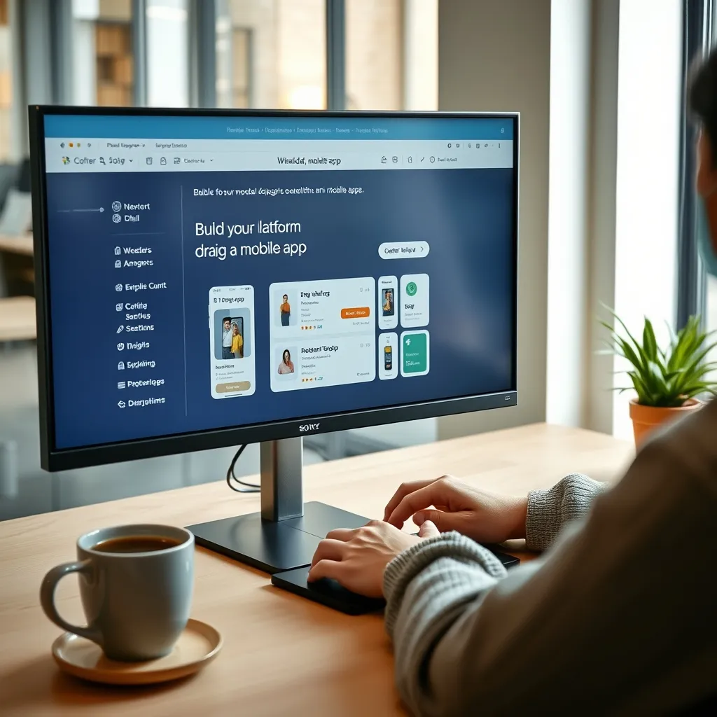 Création d'une application mobile avec une plateforme no-code en glisser-déposer