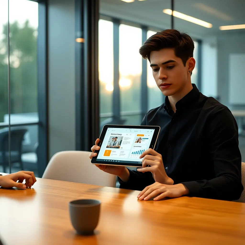 Présentation d un prototype no code lors d une réunion client pour valider le concept