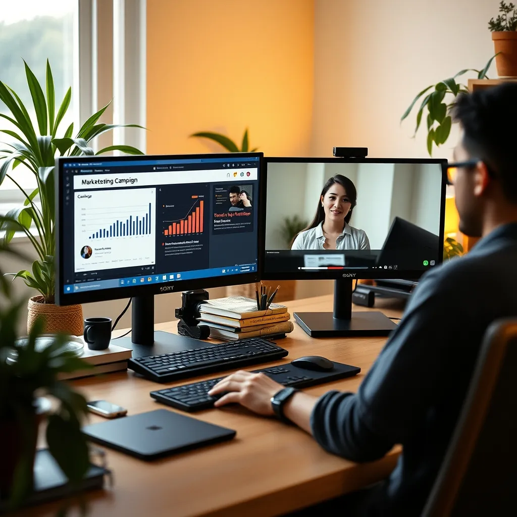 De plus en plus de digital marketing strategists exercent en freelance depuis leur bureau à domicile