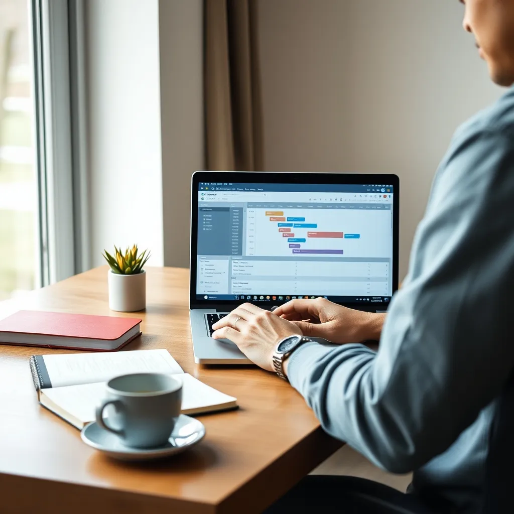 Planifier les phases du projet avec un diagramme de Gantt sur son poste de travail