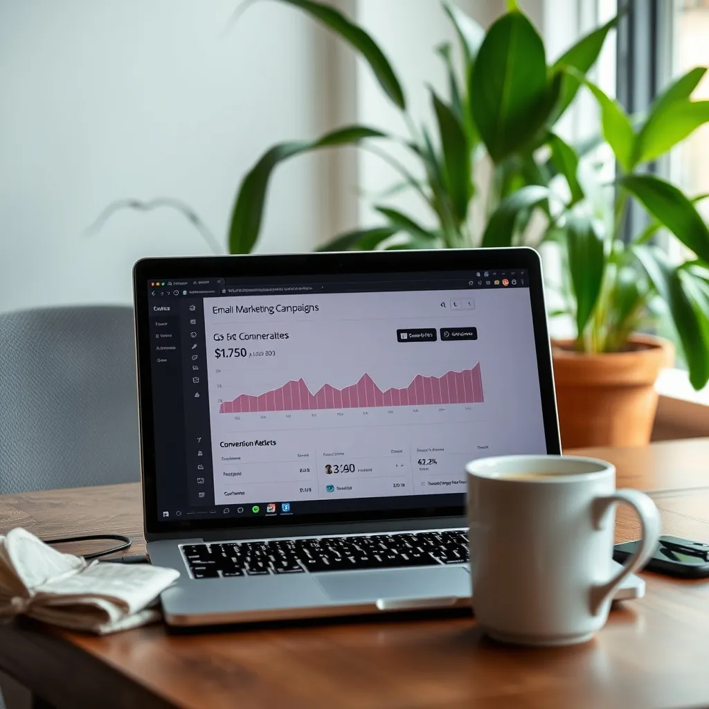 Suivi des performances d une campagne email marketing sur ordinateur portable