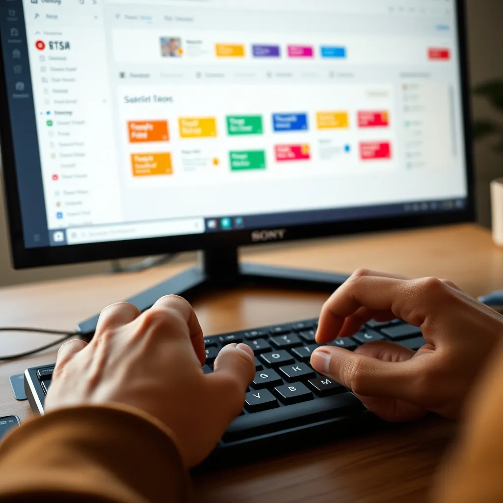 Interface visuelle d un outil no-code utilisé pour concevoir une application web