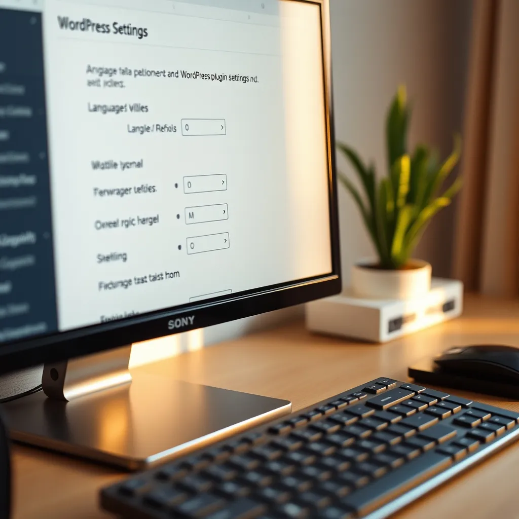 Interface de configuration des langues dans un plugin WordPress multilingue