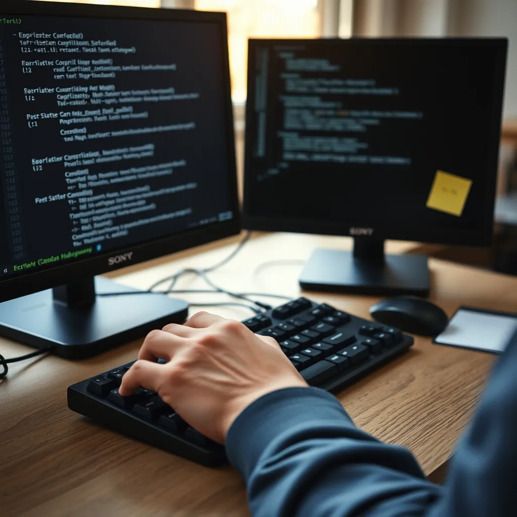 Configuration DNS en ligne de commande sur le poste d'un développeur freelance