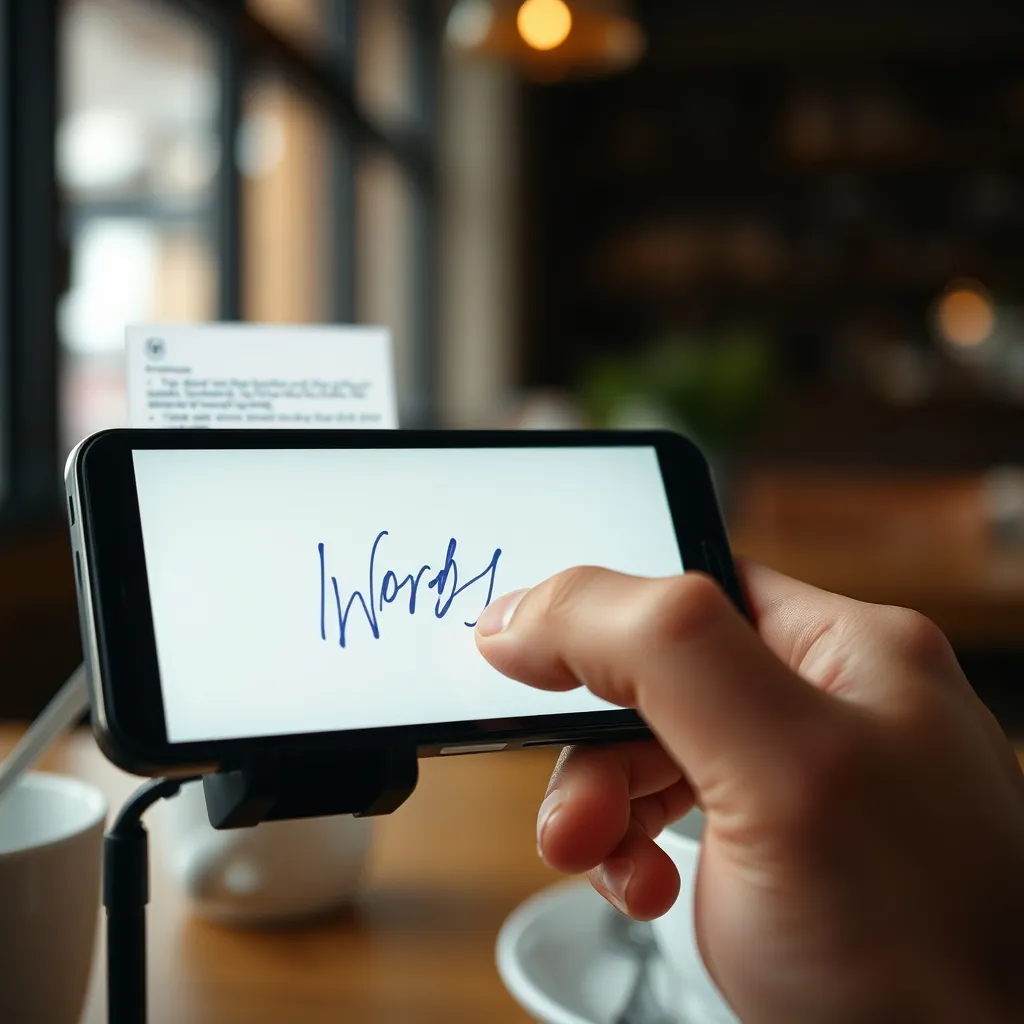 Signer un document Word depuis son téléphone avec le doigt