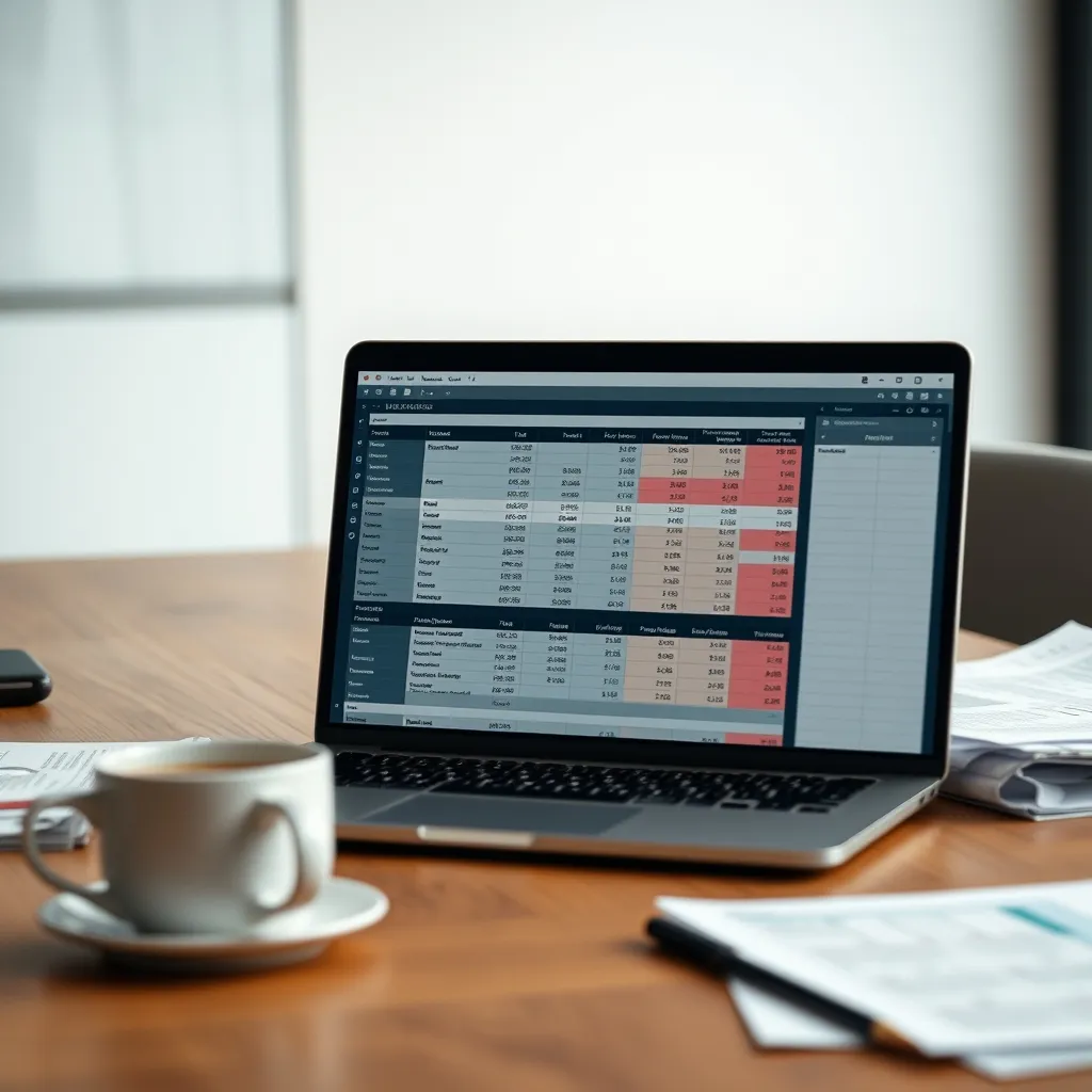 Grille comparative de solutions ERP sur écran lors du benchmark éditeurs