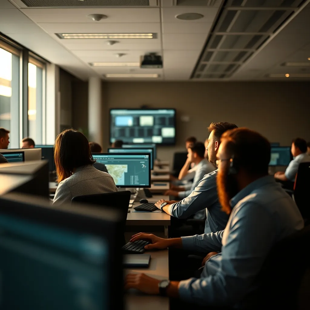 Session de formation des utilisateurs finaux lors du déploiement d'un nouvel ERP en entreprise