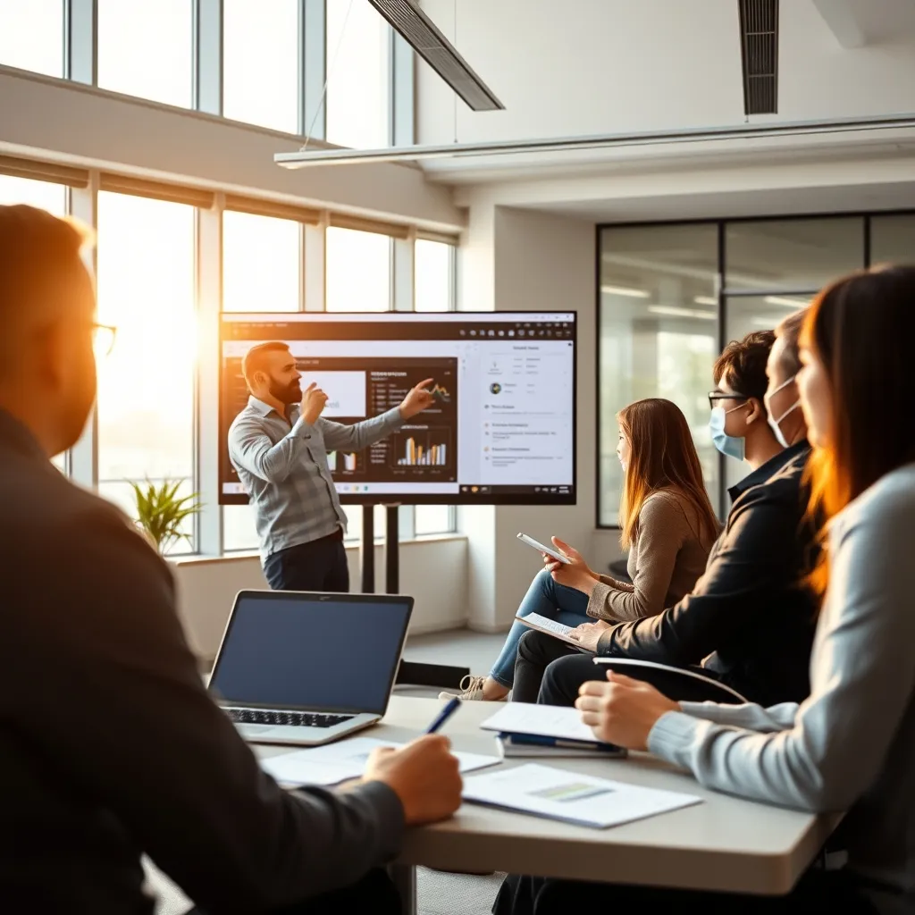 Session de formation Infor M3 dispensée par un consultant auprès des utilisateurs métier